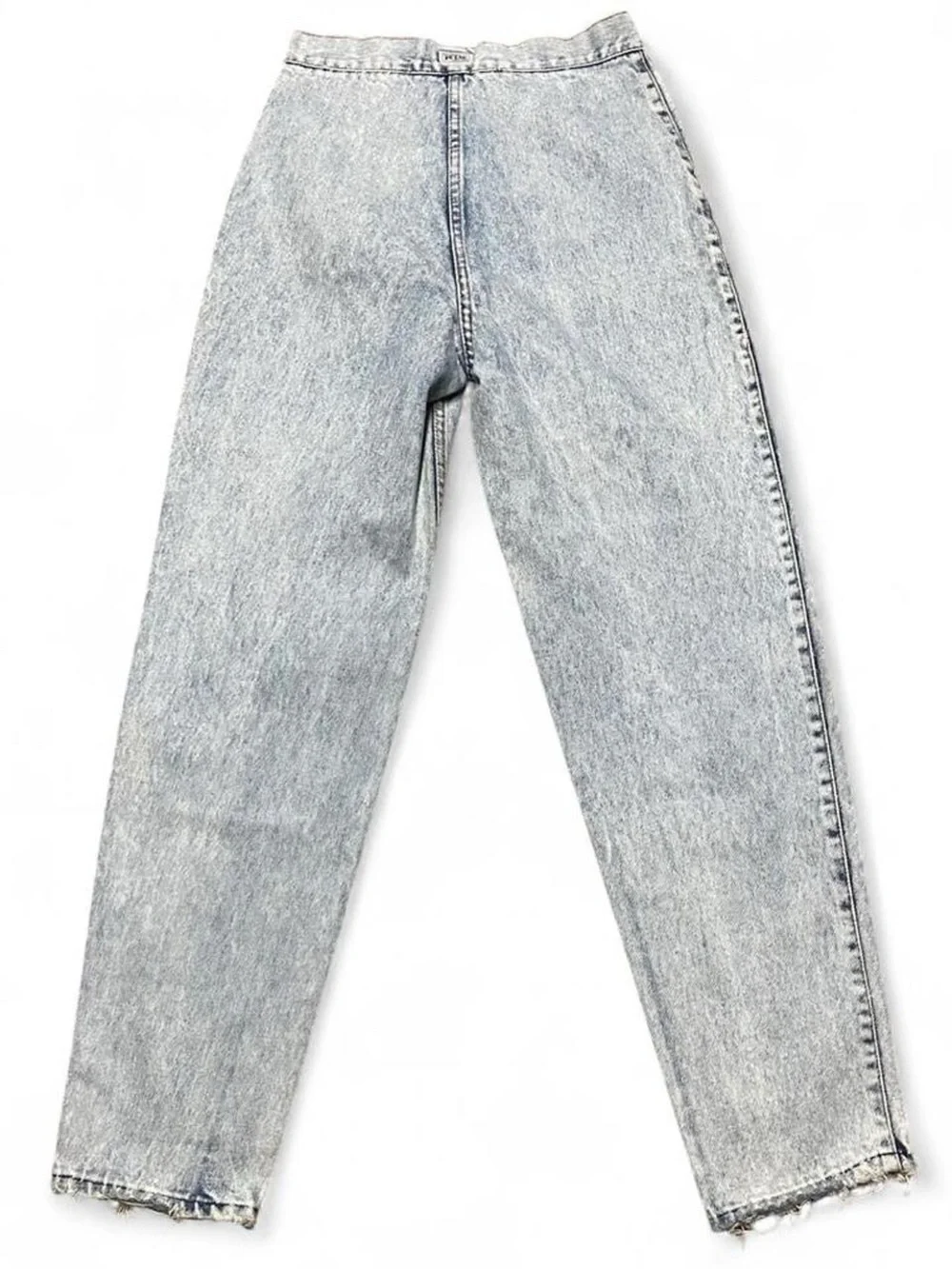 Vintage Pulse 80s Acid Wash High Rise Mom Jeans Size 2 Light Wash Retro 26x30